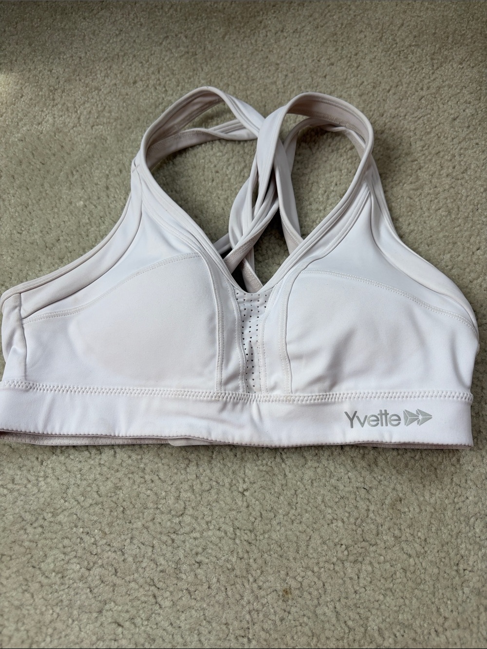 Yvette Light Pink Strappy Support Sports Bra